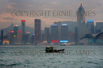 Hong Kong Harbour at night China (EAJ009136)