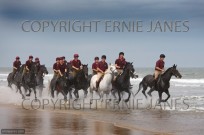 Household Cavalry at Holkham Beach Norfolk (EAJ008999)